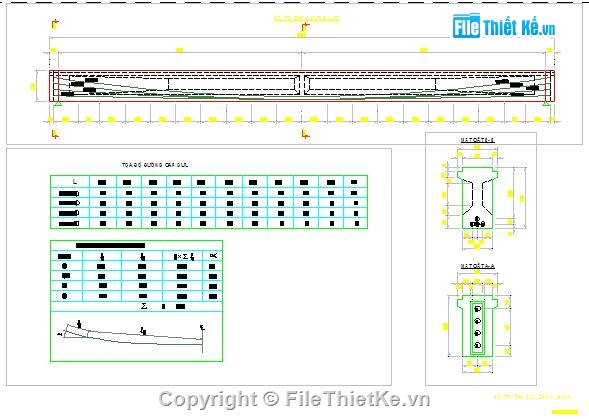 Bản vẽ cầu dầm I,Bản vẽ chi tiết cầu dầm I,Bản vẽ dầm I khổ 18 đến 33,chi tiết dầm I,các loại dầm I